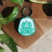 Dog Tag sau Breloc Personalizat - Medalion verde cu simbol Pădure