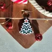 Dog Tag de Crăciun - Medalion cu formă de brăduț pentru căței
