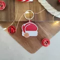 Dog Tag de Crăciun - Medalion cu formă de căciuliță pentru căței