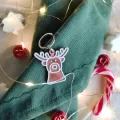 Dog Tag de Crăciun - Medalion cu formă de ren pentru căței