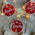 Glob Personalizat - Decorațiune pentru Brad cu Numele Dorit