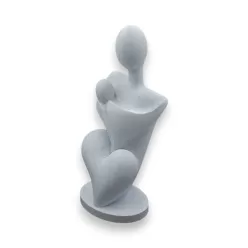 Statueta Minimalista Mama si Copil, Design Modern 3D, Bioplastic Premium Eco-Friendly, Cadou pentru Proaspete Mamici, 150x69x67 mm, Fabricata in Romania
