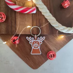 Dog Tag de Crăciun - Medalion cu formă de ren pentru căței