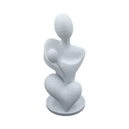 Statueta Minimalista Mama si Copil, Design Modern 3D, Bioplastic Premium Eco-Friendly, Cadou pentru Proaspete Mamici, 150x69x67 mm, Fabricata in Romania