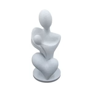 Statueta Minimalista Mama si Copil, Design Modern 3D, Bioplastic Premium Eco-Friendly, Cadou pentru Proaspete Mamici, 150x69x67 mm, Fabricata in Romania