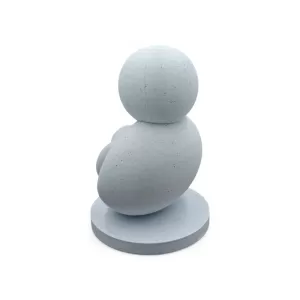 Statueta Minimalista Parintele si Bebelusul, Bioplastic Eco-Friendly 3D, pentru Birou, Masa sau Polita, Design Modern, Cadou pentru Proaspeti Parinti, 100x70x70 mm, Fabricata in Romania