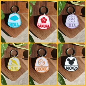 Dog Tag Personalizate - Medalioane colorate  cu diferite simboluri cu numele la alegere
