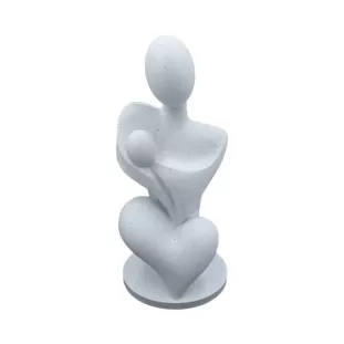 Statueta Minimalista Mama si Copil, Design Modern 3D, Bioplastic Premium Eco-Friendly, Cadou pentru Proaspete Mamici, 150x69x67 mm, Fabricata in Romania