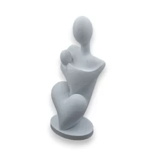 Statueta Minimalista Mama si Copil, Design Modern 3D, Bioplastic Premium Eco-Friendly, Cadou pentru Proaspete Mamici, 150x69x67 mm, Fabricata in Romania