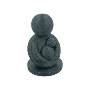 Statueta Minimalista cu aspect inedit, Parintele si Bebelusul, Bioplastic Eco-Friendly 3D, pentru Birou, Masa sau Polita, Design Modern, Cadou pentru Proaspeti Parinti, 100x70x70 mm, Fabricata in Romania