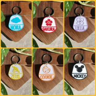 Dog Tag Personalizate - Medalioane colorate  cu diferite simboluri cu numele la alegere