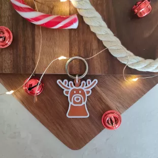 Dog Tag de Crăciun - Medalion cu formă de ren pentru căței