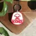 Dog Tag sau Breloc Personalizat - Medalion rosu cu simbol Bomba