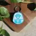 Dog Tag sau Breloc Personalizat - Medalion bleu cu simbol Lăbuță
