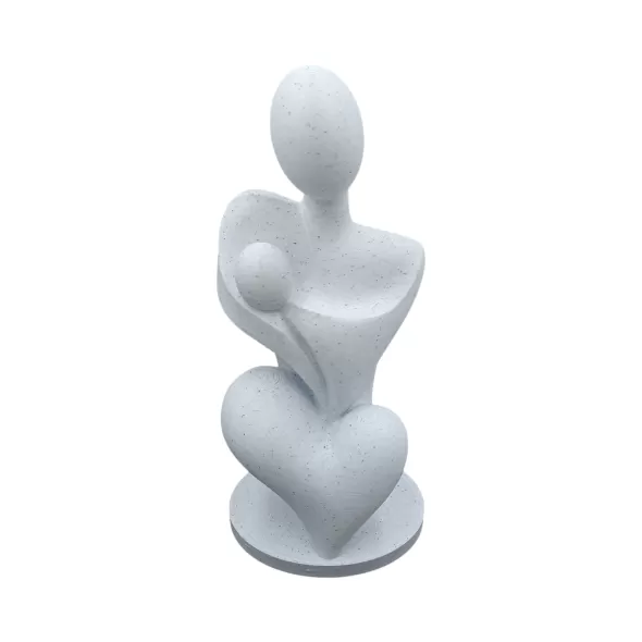 Statueta Minimalista Mama si Copil, Design Modern 3D, Bioplastic Premium Eco-Friendly, Cadou pentru Proaspete Mamici, 150x69x67 mm, Fabricata in Romania